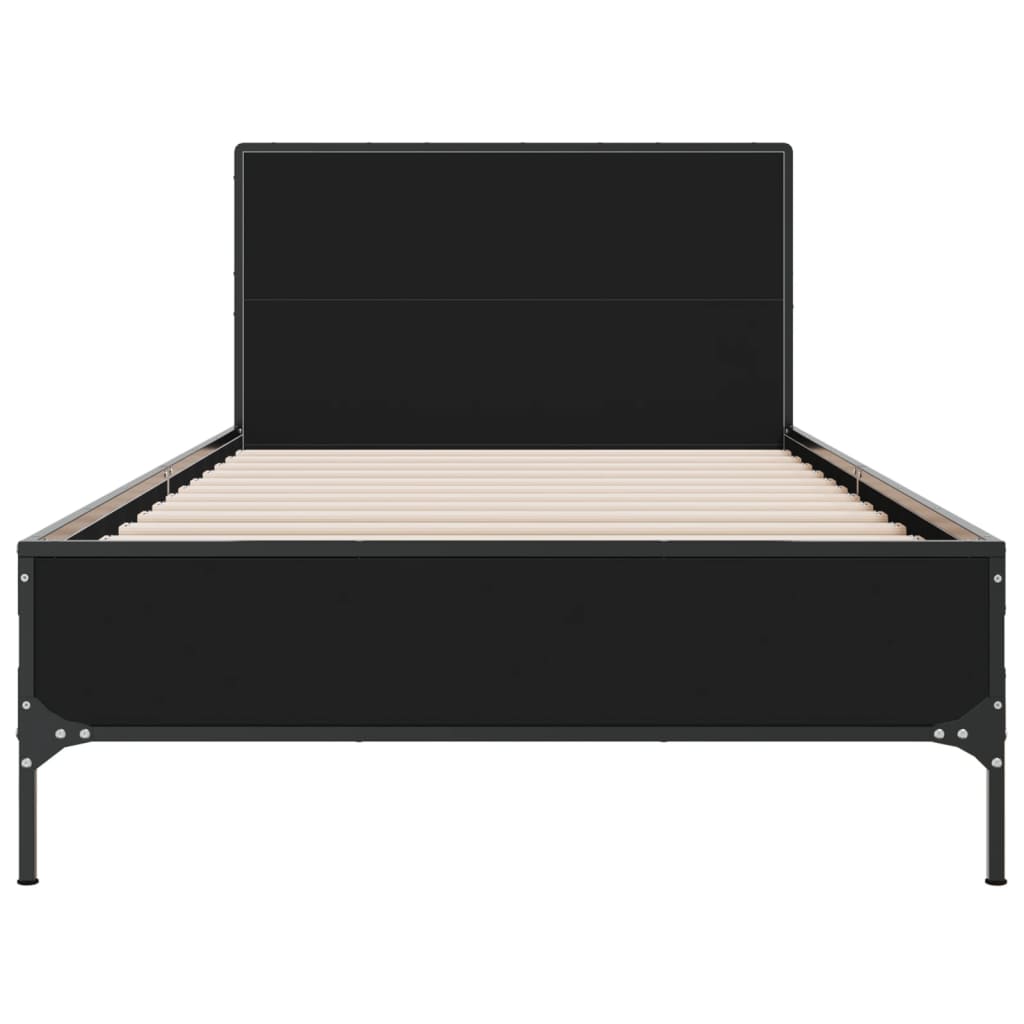 Bed Frame without Mattress Black 90x200 cm
